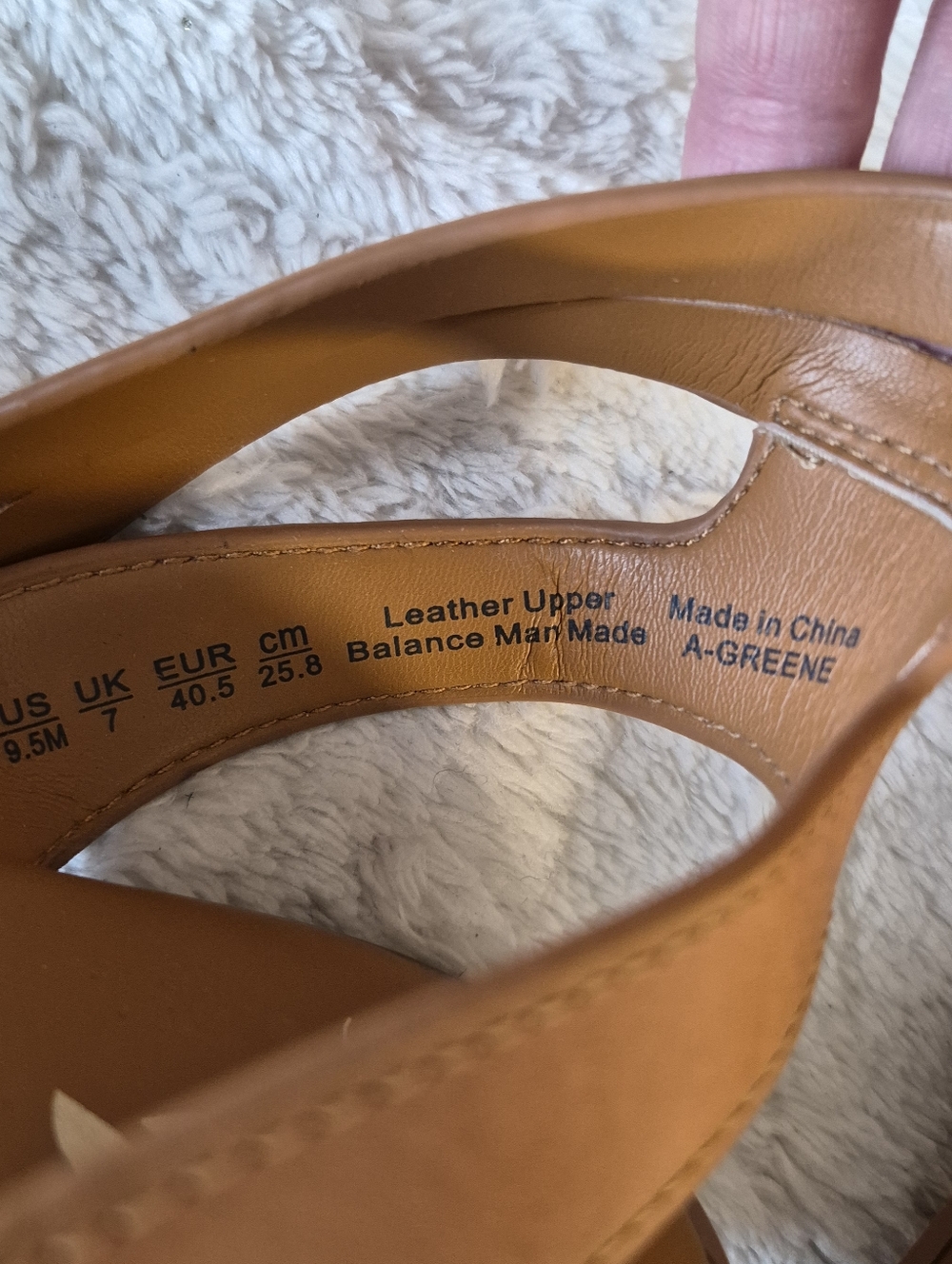 Franco Sarto Greene Leather Sandals Tan Ankle Strap Gladiator Women's Size 9.5 - Picture 12 of 14